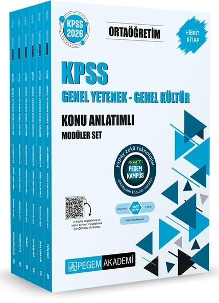 2026 KPSS Ortaöğretim Genel Yetenek Genel Kültür Konu Anlatımlı Modüler Set Pegem Akademi