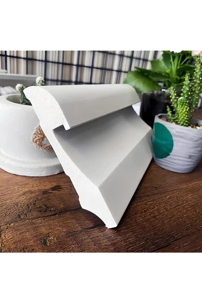 Renkli Duvarlar 11.5cm x 120cm Polimer Lake Beyaz Ledli Süpürgelik Salon Ev Ofis Koridor Çıta Parke Süpürgelik - 4