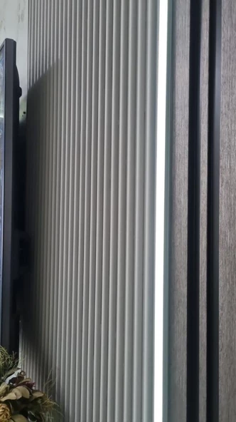 Renkli Duvarlar 1.5cm x 240cm Polimer Lake Beyaz Elit Pvc Çıta Salon Ev Ofis Koridor Duvar Çıtalama - 6
