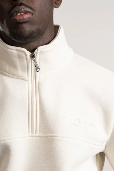 FBI Fermuarlı Dik Yaka 3 İplik İçi Şardonlu Slimfit Sweatshirt - 9