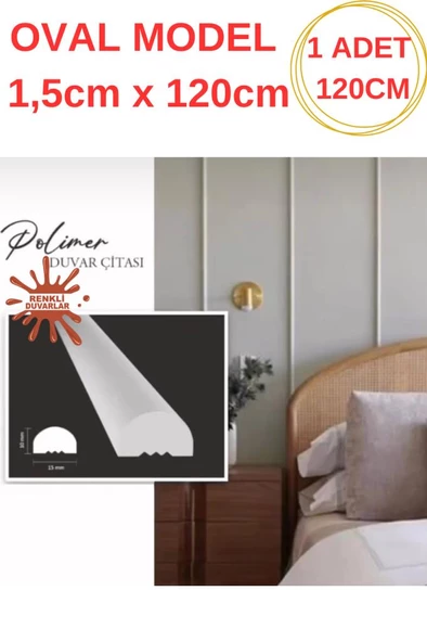 Renkli Duvarlar 1.5cm x 120cm Polimer Lake Beyaz Elit Pvc Çıta Salon Ev Ofis Koridor Duvar Çıtalama