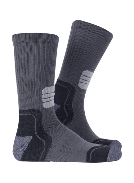 Thermoform Running Çorap Unisex 3'lü Paket Siyah-Antrasit - Resim 3