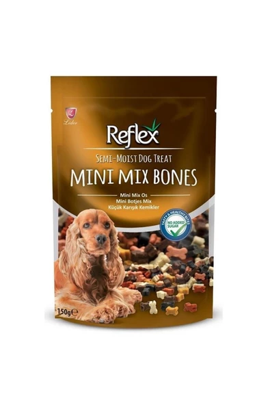 Reflex Semi-moist Mini Mix Bones Yarı Yumuşak Köpek Ödül Kemiği 150 Gr