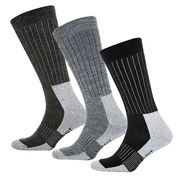 Thermoform Extreme Unisex Çorap 3'lü Paket Siyah-Gri-Antrasit