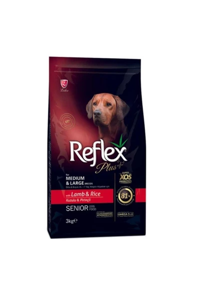 Reflex Plus Adult Senior Dog Kuzulu Ileri Yaş Köpek Maması 3 kg