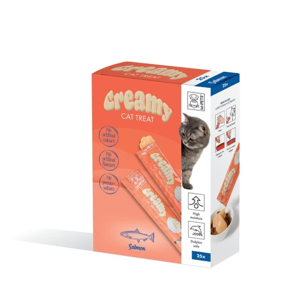 M-PETS CREAMY SOMON BALIKLI KEDİ ÖDÜLÜ 25X15GR