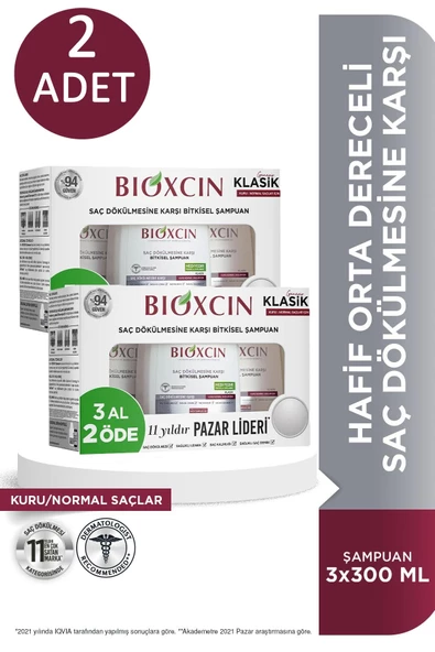 Bioxcin Genesis Kuru ve Normal Saçlar İçin Şampuan 300 ml - 3 Al 2 Öde 2 ADET