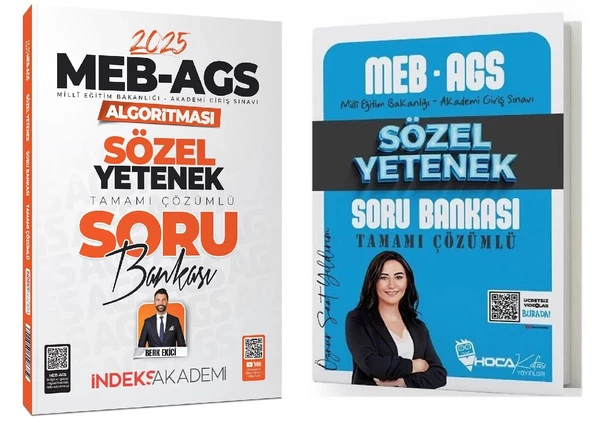 Hoca Kafası + İndeks 2025 MEB-AGS Sözel Yetenek Soru Bankası 2 li Set Hoca Kafası + İndeks Akademi