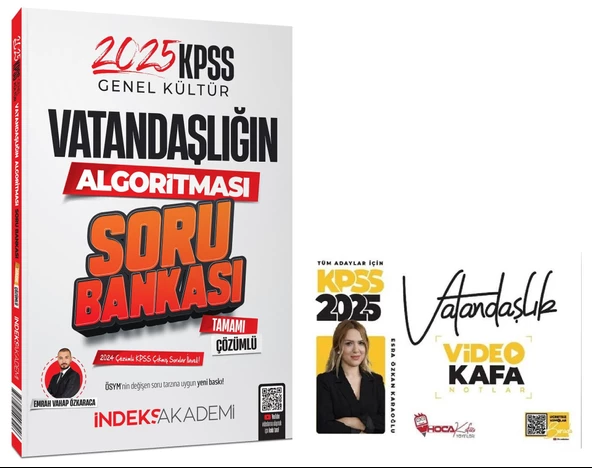 Hoca Kafası + İndeks 2025 KPSS Vatandaşlık Video Kafa Notlar + Soru 2li Set Esra Özkan Karaoğlu