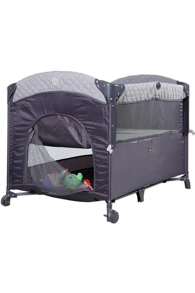 8041 Miami Basic Anne Yanı Oyun Parkı 70x110 Gri - 5