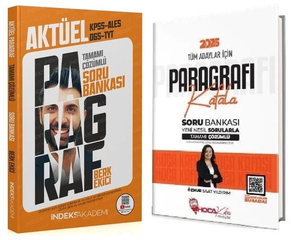 Hoca Kafası + İndeks 2025 KPSS TYT ALES Paragrafı Kafala Soru Bankası 2 li Set Öznur Saat Yıldırım