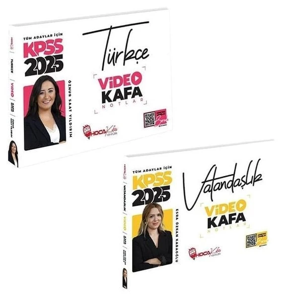 Hoca Kafası 2025 KPSS Türkçe+Vatandaşlık Video Kafa Notlar 2 li Set