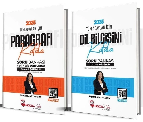 Hoca Kafası 2025 KPSS Paragraf + Dil Bilgisi Soru Bankası 2 li Set Öznur Saat Yıldırım Hoca Kafası