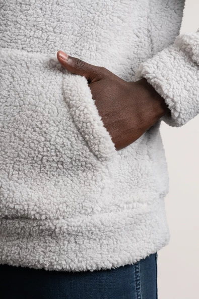 FBI Kapşonlu Kanguru Cepli Slimfit Peluş Sweatshirt - 6