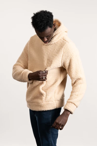 FBI Kapşonlu Kanguru Cepli Slimfit Peluş Sweatshirt - 12