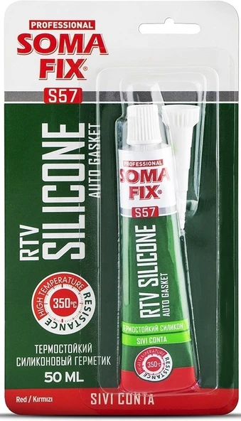 SOMAFİX RTV YÜKSEK ISI SİLİKONU SIVI CONTA 50 ML (KIRMIZI) S57