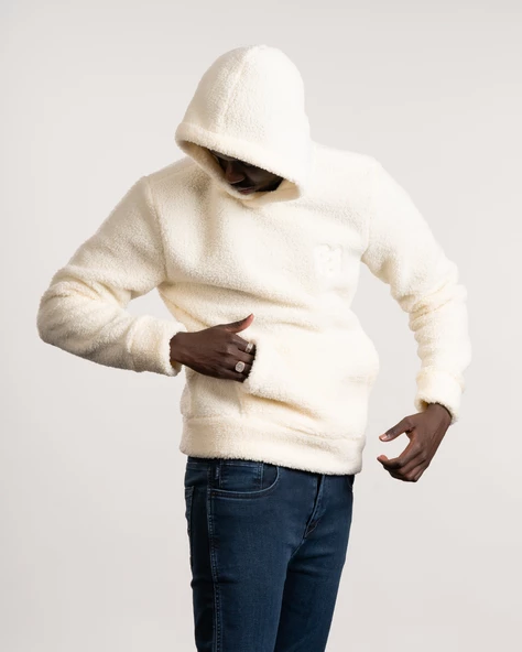 FBI Kapşonlu Kanguru Cepli Slimfit Peluş Sweatshirt - 7