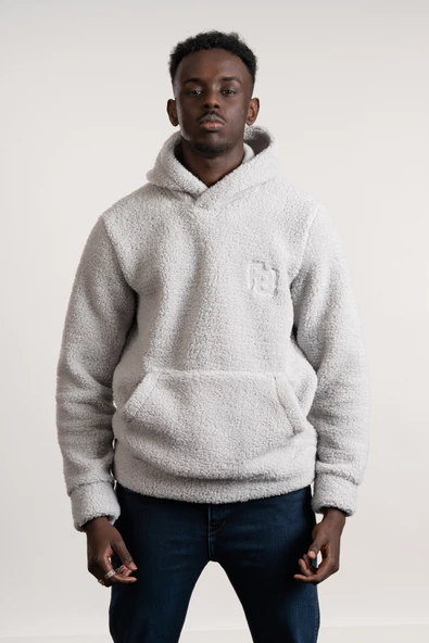 FBI Kapşonlu Kanguru Cepli Slimfit Peluş Sweatshirt - 3