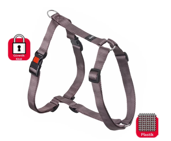 Karlie Kilitli Göğüs Tasma XL 90-120CM Gri - 1