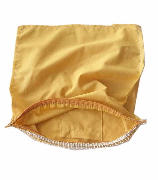 Çanta Aksesuar 28X28 Cm Dikilmiş Halde Fermuarlı Astar Hardal Sarı