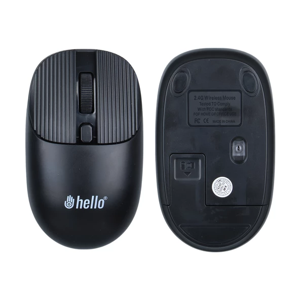 Hello HL-21808 Siyah 1000 DPI 2.4Ghz Kablosuz Bluetooth Mouse - 2