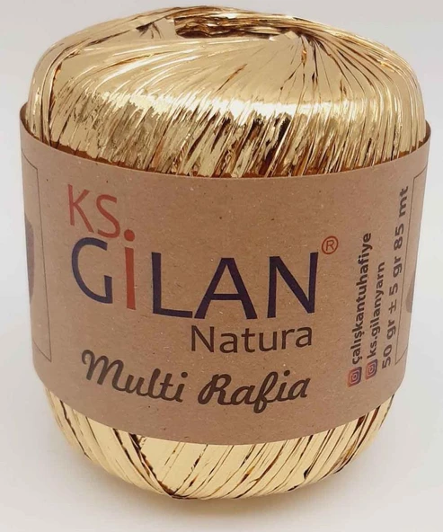 Çanta Aksesuar Parlak Rafya Gold Renk No:1