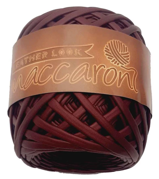 Çanta Aksesuar Bordo Renk Maccaroni Deri İp - 1