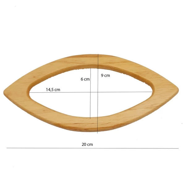 Çanta Aksesuar Kayık Model Ahşap Sap - 3