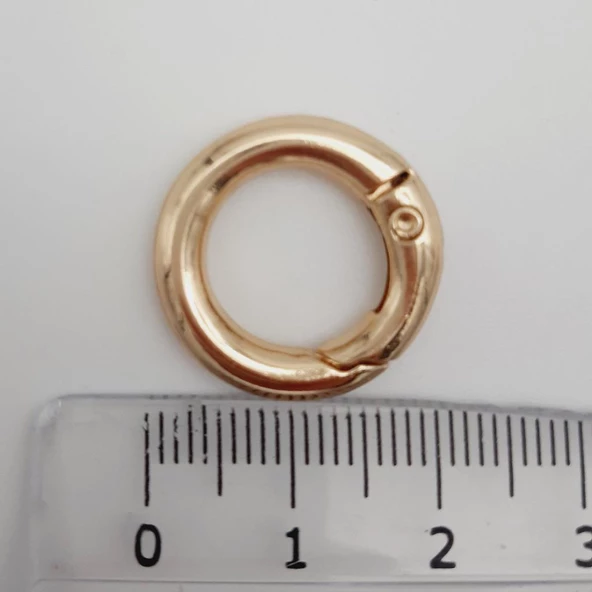 Çanta Aksesuar Light Gold Küçük Yaylı Halka 1 Adet - 2
