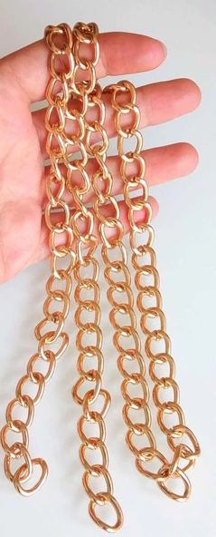 Çanta Aksesuar Light Gold Renk İnce Çanta Zinciri 120 Cm