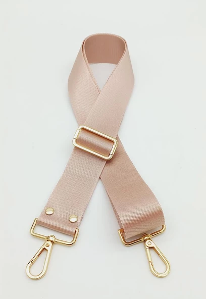 Çanta Aksesuar Polyester Kolon 120X4 Cm Pudra Light Gold Metalli