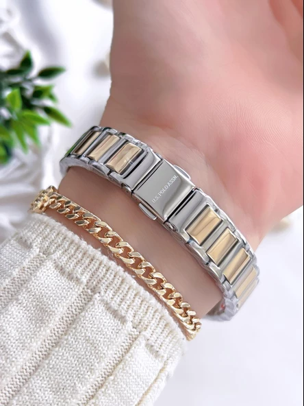 U.S.POLO ASSN Çelik Kordon 5 Atm Suya Dayanıklı Kadın Kol Saati+Bileklik Hediyeli USPA.2070.S05 - Resim 3