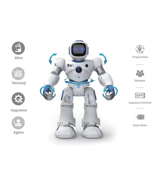 İnteraktif Şarjlı Akıllı Robot Uzaktan Kumandalı - Mavi Su Dünyası - Resim 2