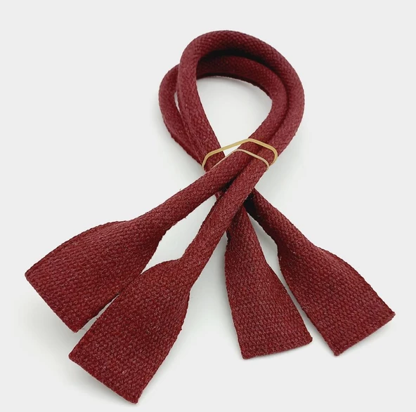 Çanta Aksesuar Pamuklu Kolon Pelikan Model Bordo Renk Çanta Sapı