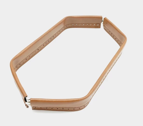 Çanta Aksesuar Taba Renk Derili Metal Çanta Ağzı 33 Cm