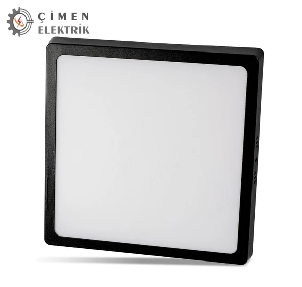 NOAS YL15 2400 S Siyah Kasa Sıva Üstü Kare 24W Led Spot 6500K Beyaz