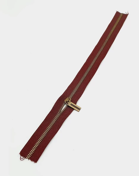 Çanta Aksesuar Başlıklı Fermuar 40 Cm Antik Metal Bordo