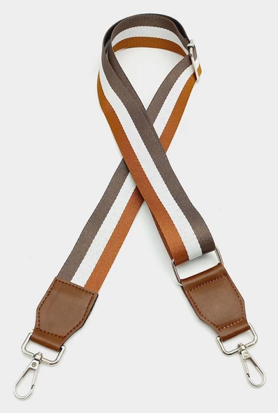 Çanta Aksesuar Suni Derili Polyester Kolon 120X4 Cm No:7 Gümüş Metalli