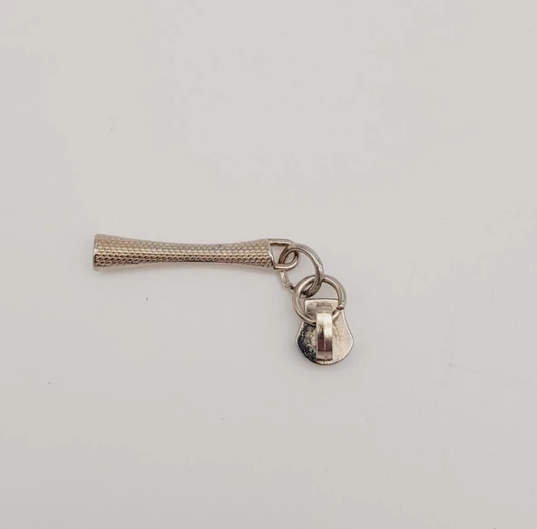 Çanta Aksesuar Gümüş Renk 6 Cm Fermuar Başı - 2