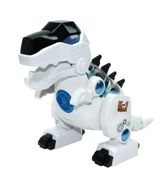 Işıklı Müzikli ve Hareketli Robot Dinozor Beyaz Renkli - Mavi Su Dünyası ürün görseli