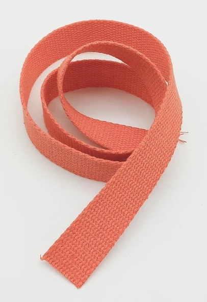 Çanta Aksesuar 3 Cm Pamuklu Kolon 1 Metre Turuncu Renk - 1