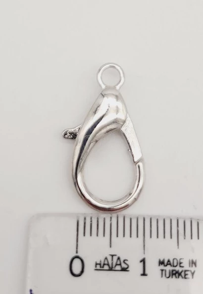 Çanta Aksesuar 2.3 Cm Gümüş Renk Zincir Uç Kancası 1 Adet - Resim 2