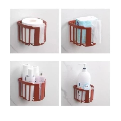 Yapışkanlı Çok Fonksiyonlu Banyo Organizeri BEYAZ - 4