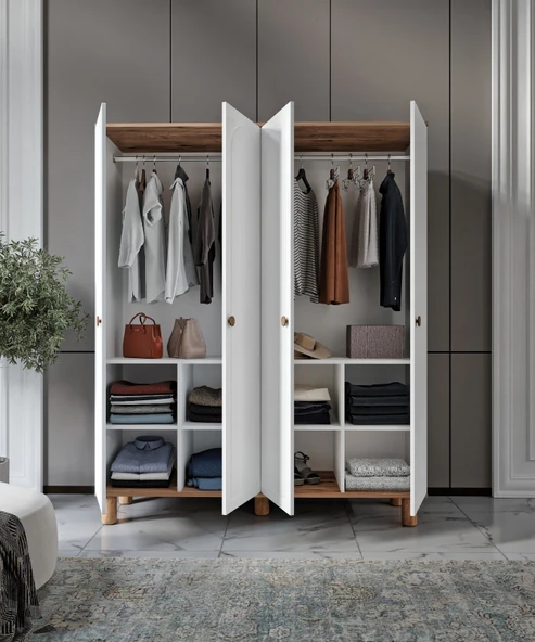 VNS MODULER Gardırop, Bohem 4 Kapaklı Dolap - 3