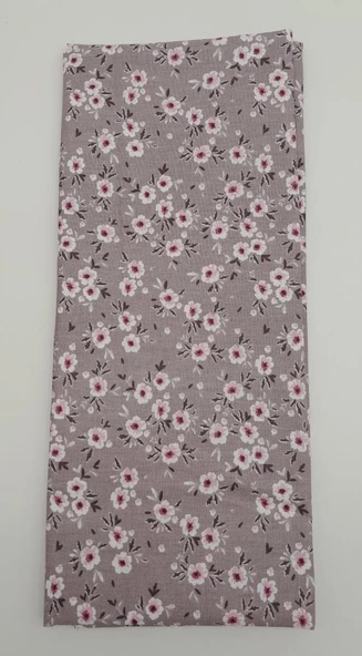 Çanta Aksesuar 120X50 Cm Pudra Küçük Çiçekli Desen Pamuklu Astarlık Kumaş No:13