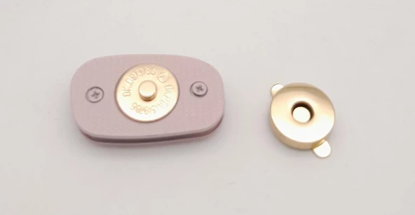 Çanta Aksesuar Pudra Renkli Light Gold Mıknatıslı Kilit - 4