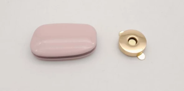 Çanta Aksesuar Pudra Renkli Light Gold Mıknatıslı Kilit - 3