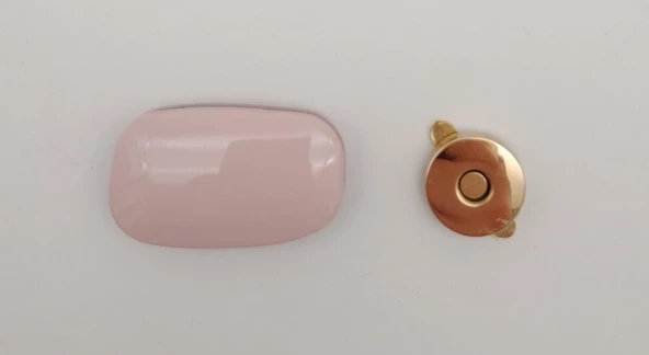 Çanta Aksesuar Pudra Renkli Light Gold Mıknatıslı Kilit