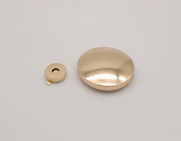 Çanta Aksesuar 5 cm Yuvarlak Mıknatıslı Kilit Light Gold - 3