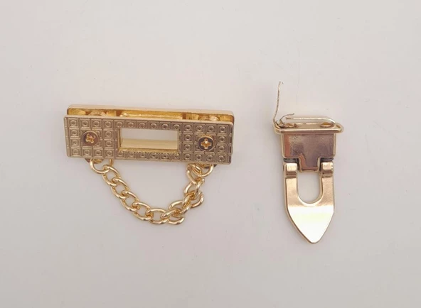 Çanta Aksesuar Zincirli Light Gold Kilit - 3